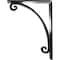 Ekena Millwork Legacy Wrought Iron Bracket, (Triple center brace), Antiqued Warm Silver 2"W x 5 1/2"D x 8"H BKTM02X05X08TLEAWS - alternate 4